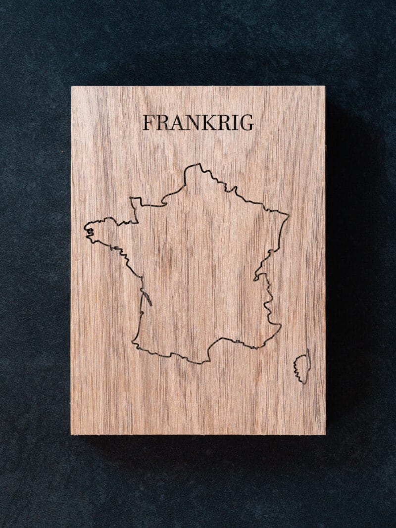 vin plakat i træ, plakat af Frankrig, Kort over Frankrig på træ